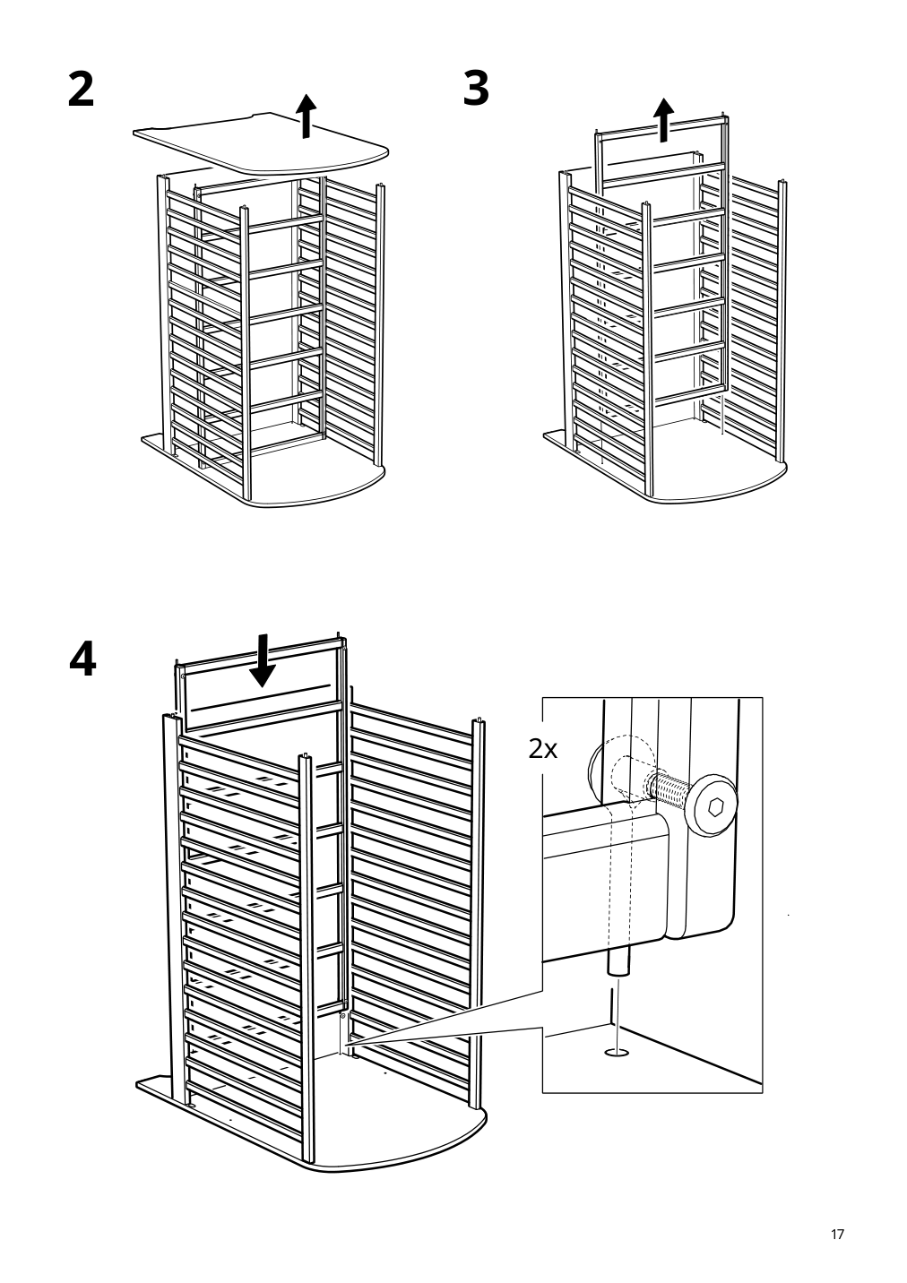 Assembly instructions for IKEA Gonatt crib with drawer white | Page 17 - IKEA GONATT crib with drawer 304.670.92