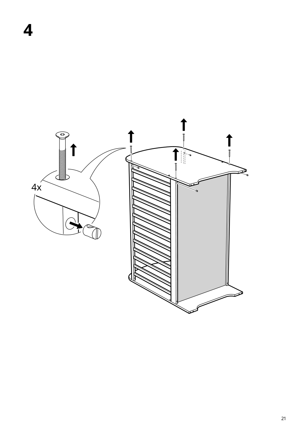 Assembly instructions for IKEA Gonatt crib with drawer white | Page 21 - IKEA GONATT crib with drawer 304.670.92