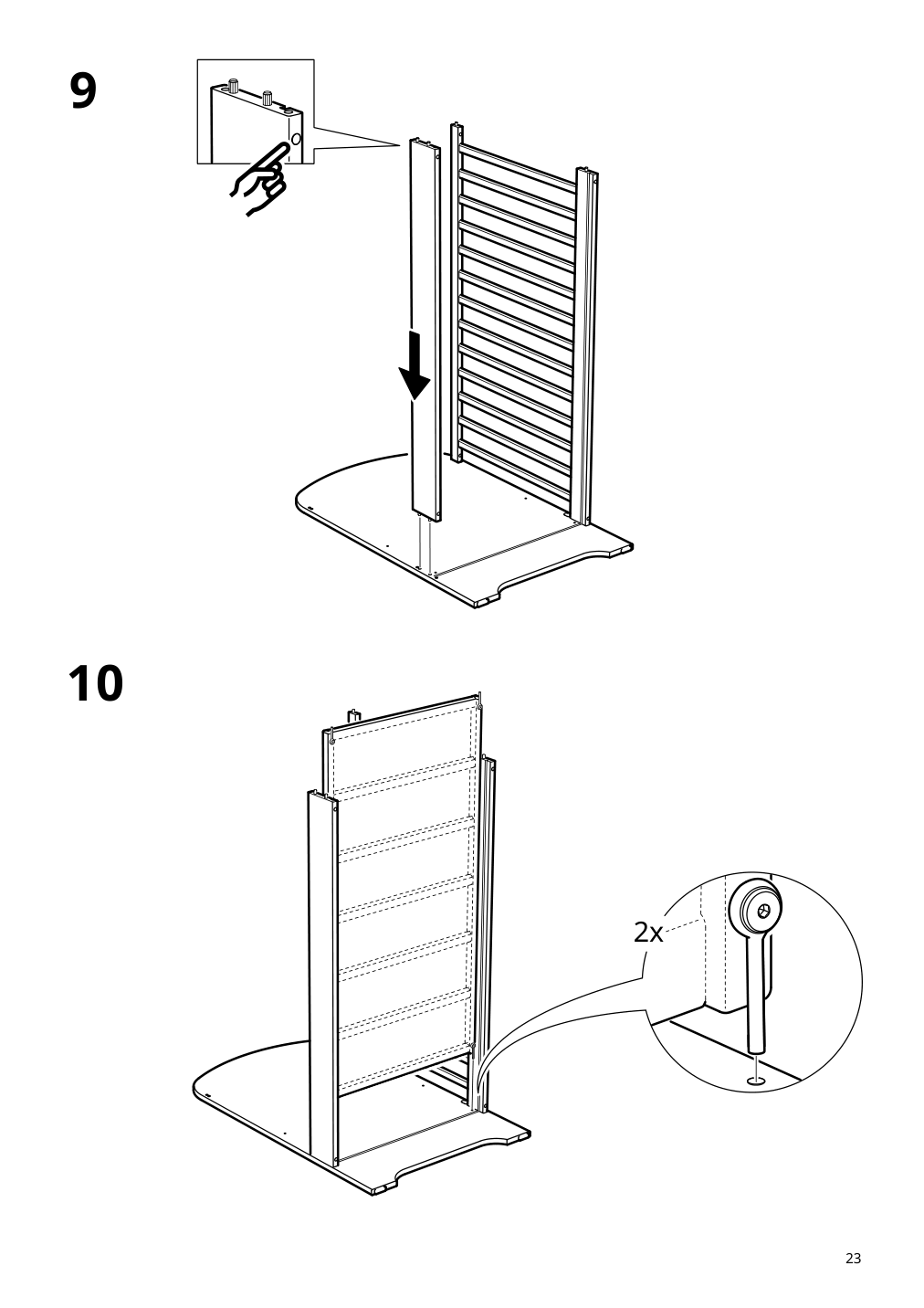 Assembly instructions for IKEA Gonatt crib with drawer white | Page 23 - IKEA GONATT crib with drawer 304.670.92