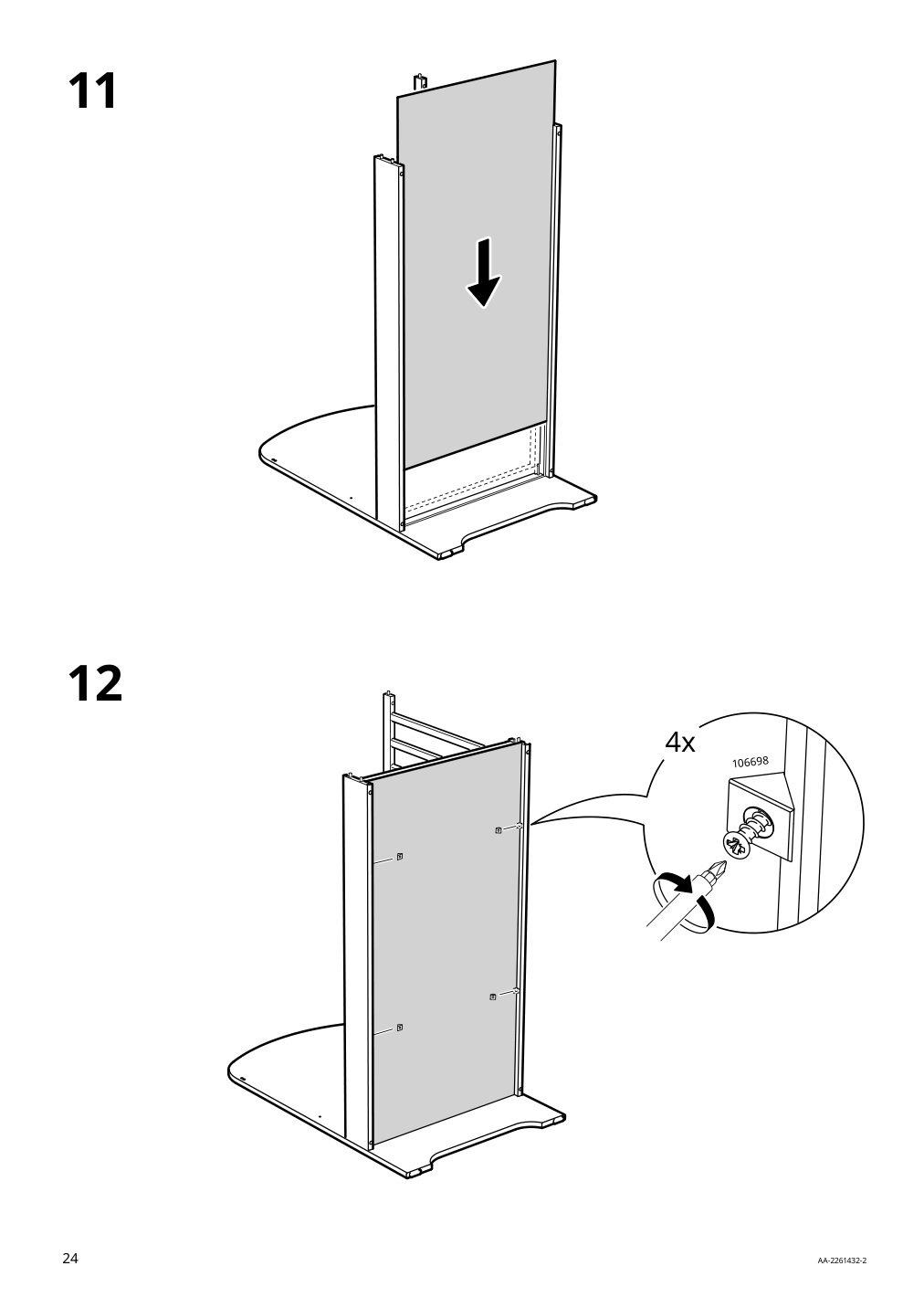 Assembly instructions for IKEA Gonatt crib with drawer white | Page 24 - IKEA GONATT crib with drawer 304.670.92