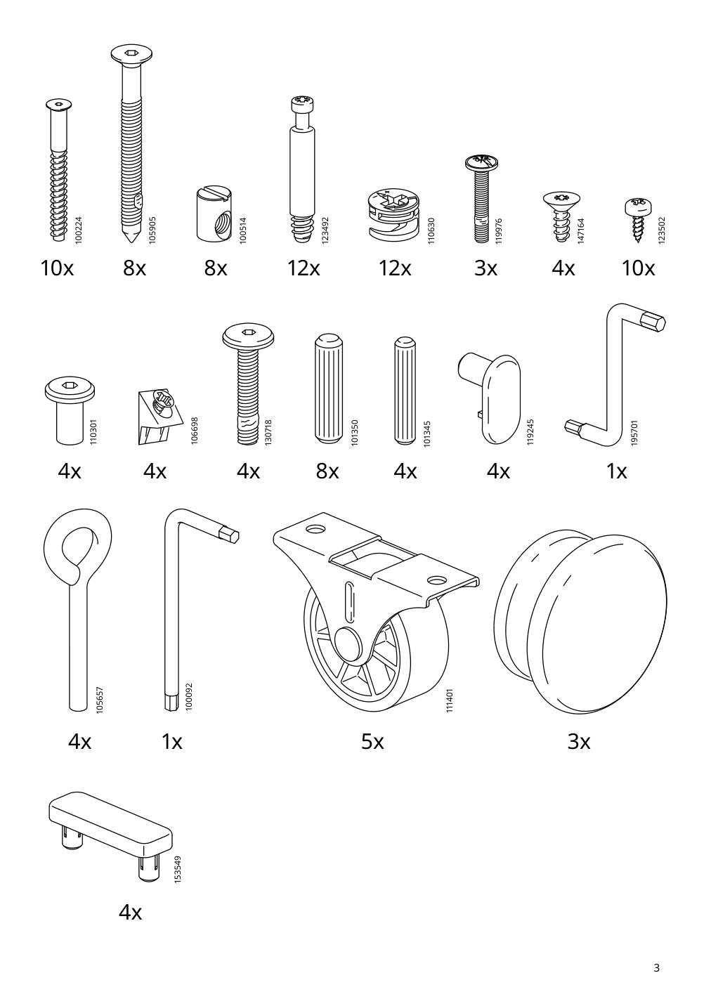 Assembly instructions for IKEA Gonatt crib with drawer white | Page 3 - IKEA GONATT crib with drawer 304.670.92