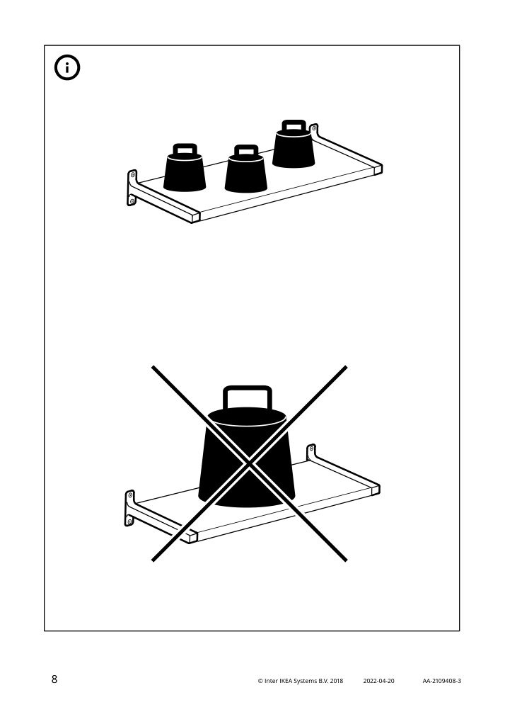 Assembly instructions for IKEA Granhult bracket nickel plated | Page 8 - IKEA BERGSHULT / GRANHULT wall shelf 692.908.08