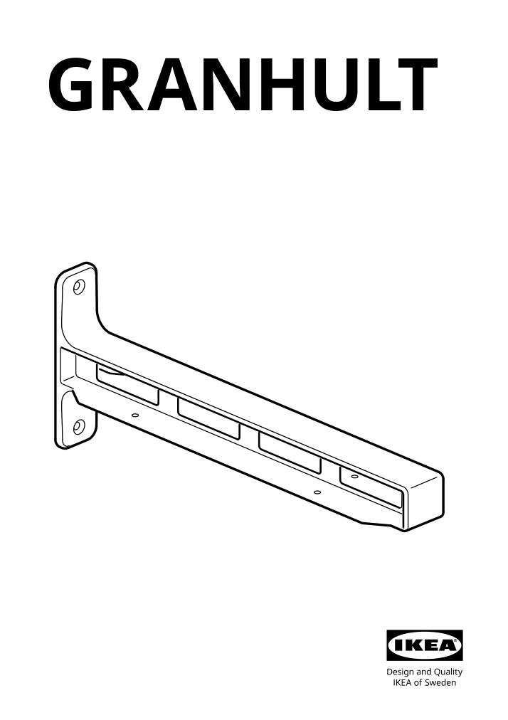 Assembly instructions for IKEA Granhult connecting bracket nickel plated | Page 1 - IKEA BRIMNES / BERGSHULT TV storage combination 993.986.71