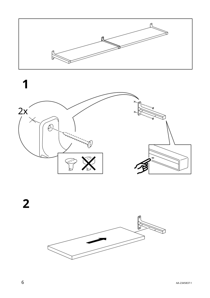 Assembly instructions for IKEA Granhult connecting bracket nickel plated | Page 6 - IKEA BRIMNES / BERGSHULT TV storage combination 993.986.71