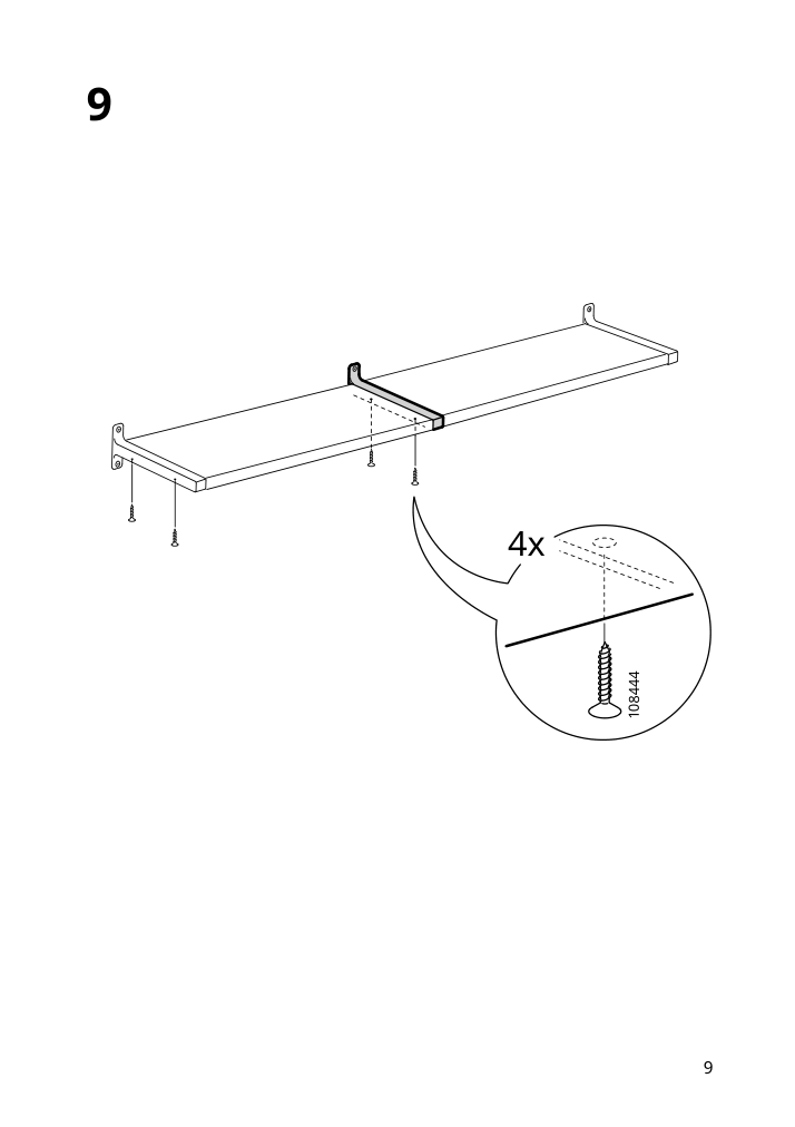 Assembly instructions for IKEA Granhult connecting bracket nickel plated | Page 9 - IKEA BRIMNES / BERGSHULT TV storage combination 193.986.70