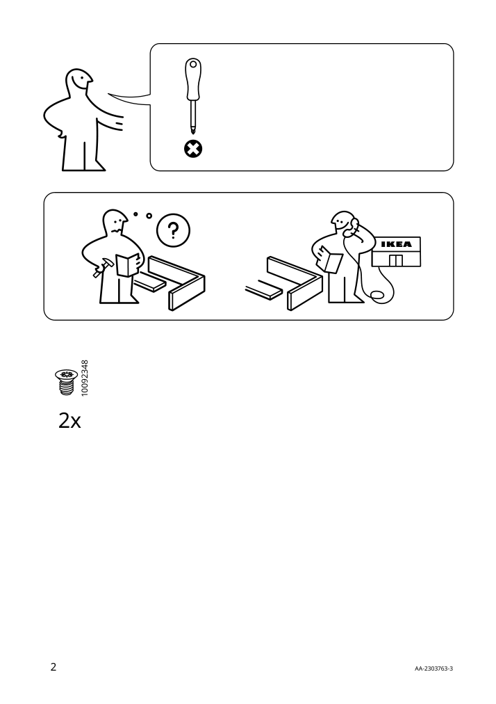 Assembly instructions for IKEA Granvag table mirror pink | Page 2 - IKEA GRANVÅG table mirror 905.109.88