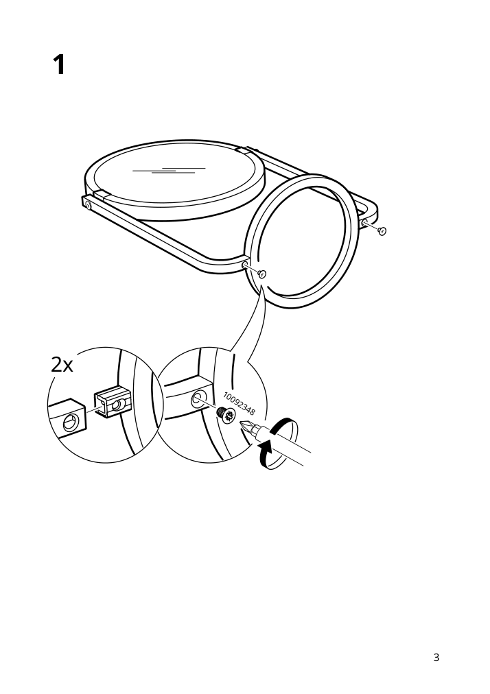 Assembly instructions for IKEA Granvag table mirror pink | Page 3 - IKEA GRANVÅG table mirror 905.109.88