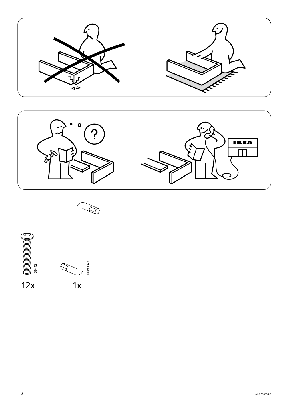 Assembly instructions for IKEA Grasala bar stool gray | Page 2 - IKEA GRÅSALA bar stool 505.154.45