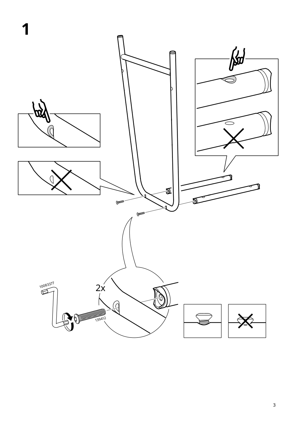 Assembly instructions for IKEA Grasala bar stool gray | Page 3 - IKEA GRÅSALA bar stool 505.154.45