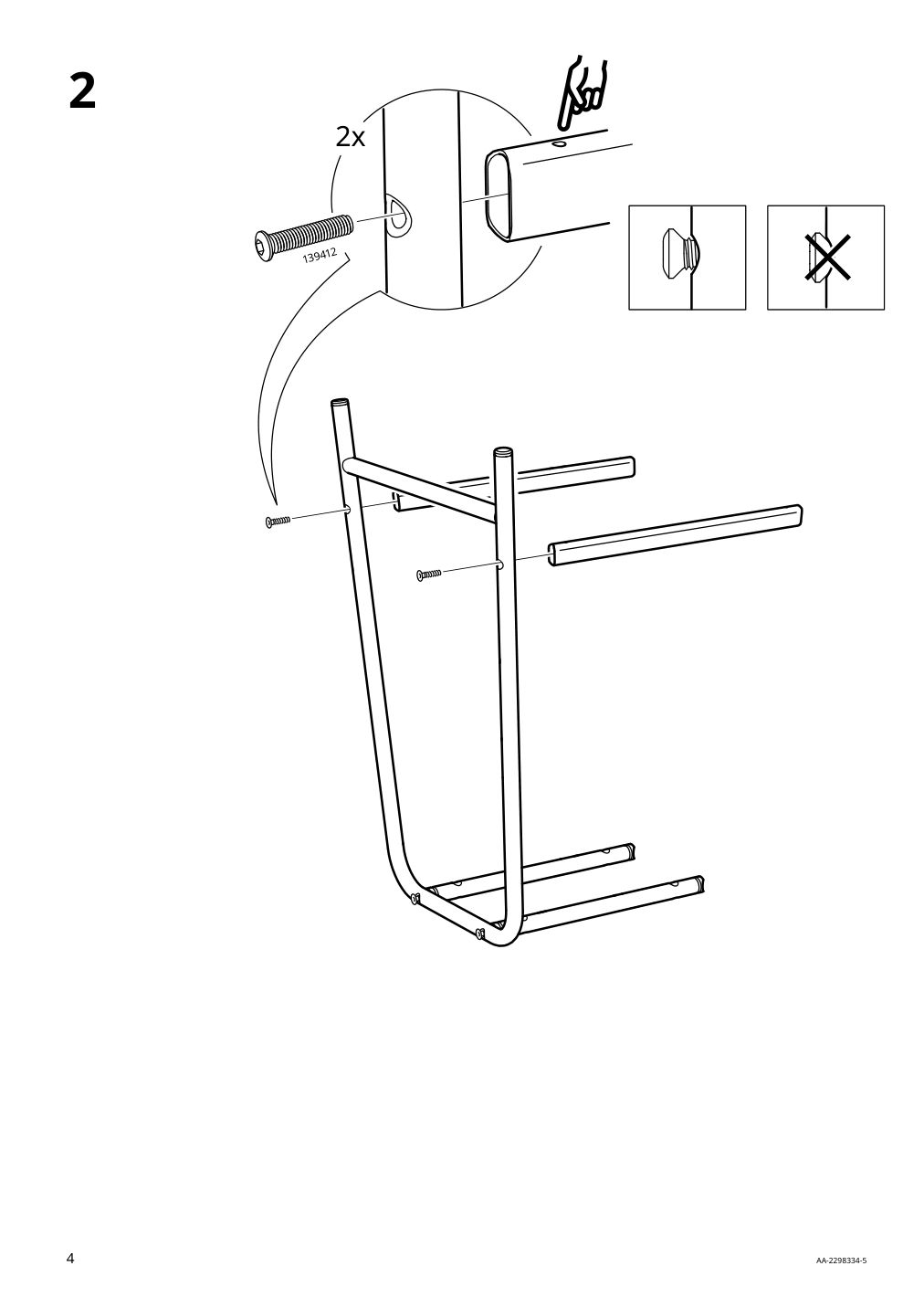 Assembly instructions for IKEA Grasala bar stool gray | Page 4 - IKEA GRÅSALA bar stool 505.154.45