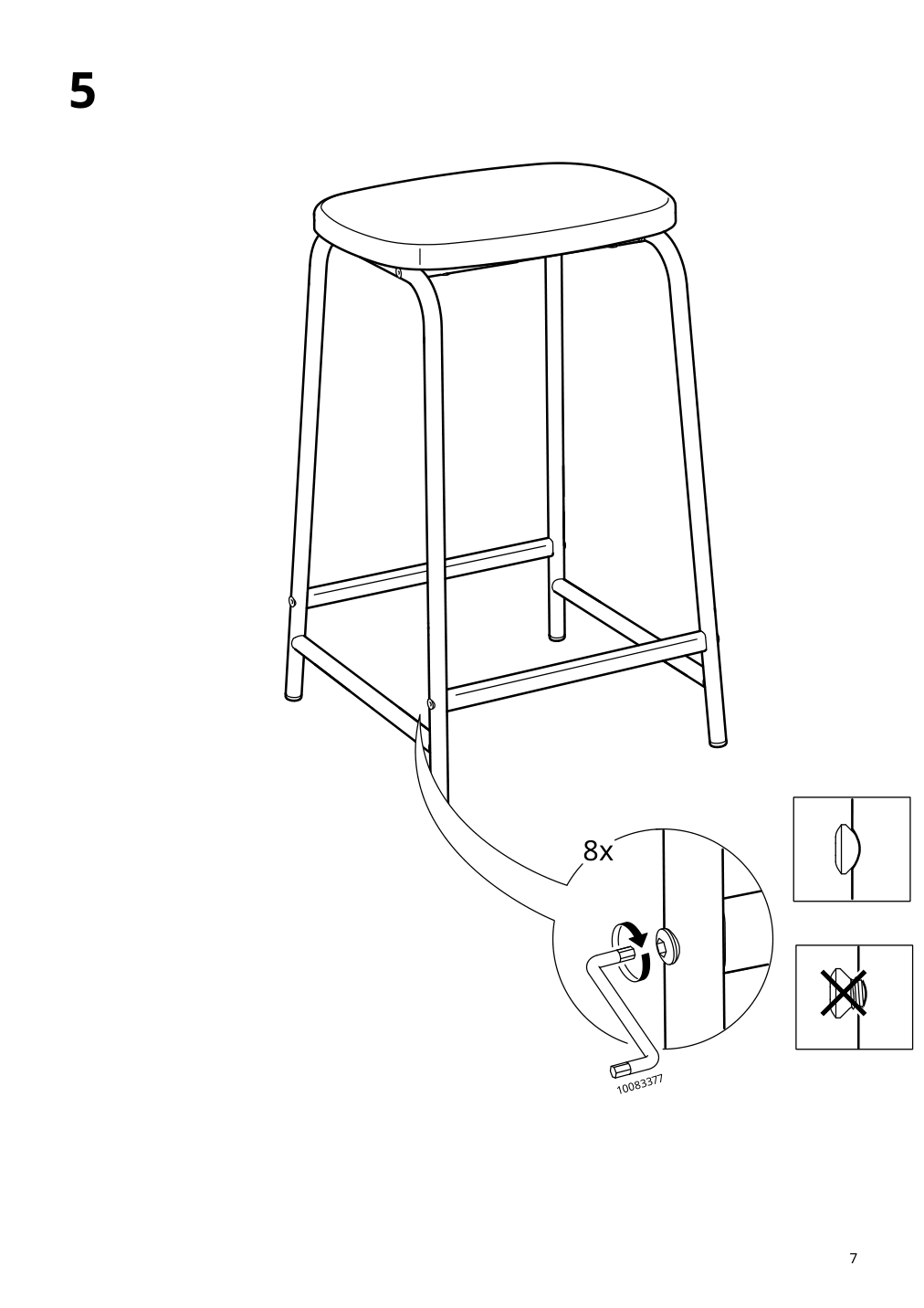 Assembly instructions for IKEA Grasala bar stool gray | Page 7 - IKEA GRÅSALA bar stool 505.154.45