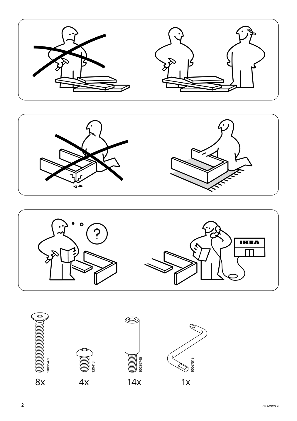 Assembly instructions for IKEA Grasala underframe for table top gray | Page 2 - IKEA GRÅSALA / GRÅSALA table and 4 chairs 694.840.43