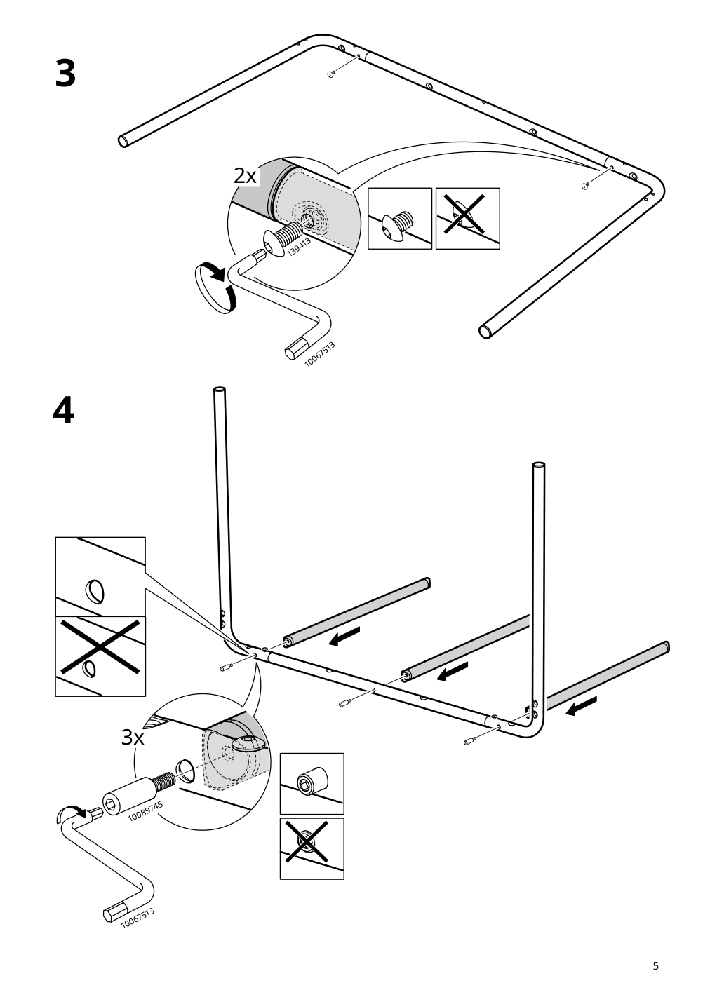 Assembly instructions for IKEA Grasala underframe for table top gray | Page 5 - IKEA GRÅSALA / GRÅSALA table and 4 chairs 694.840.43