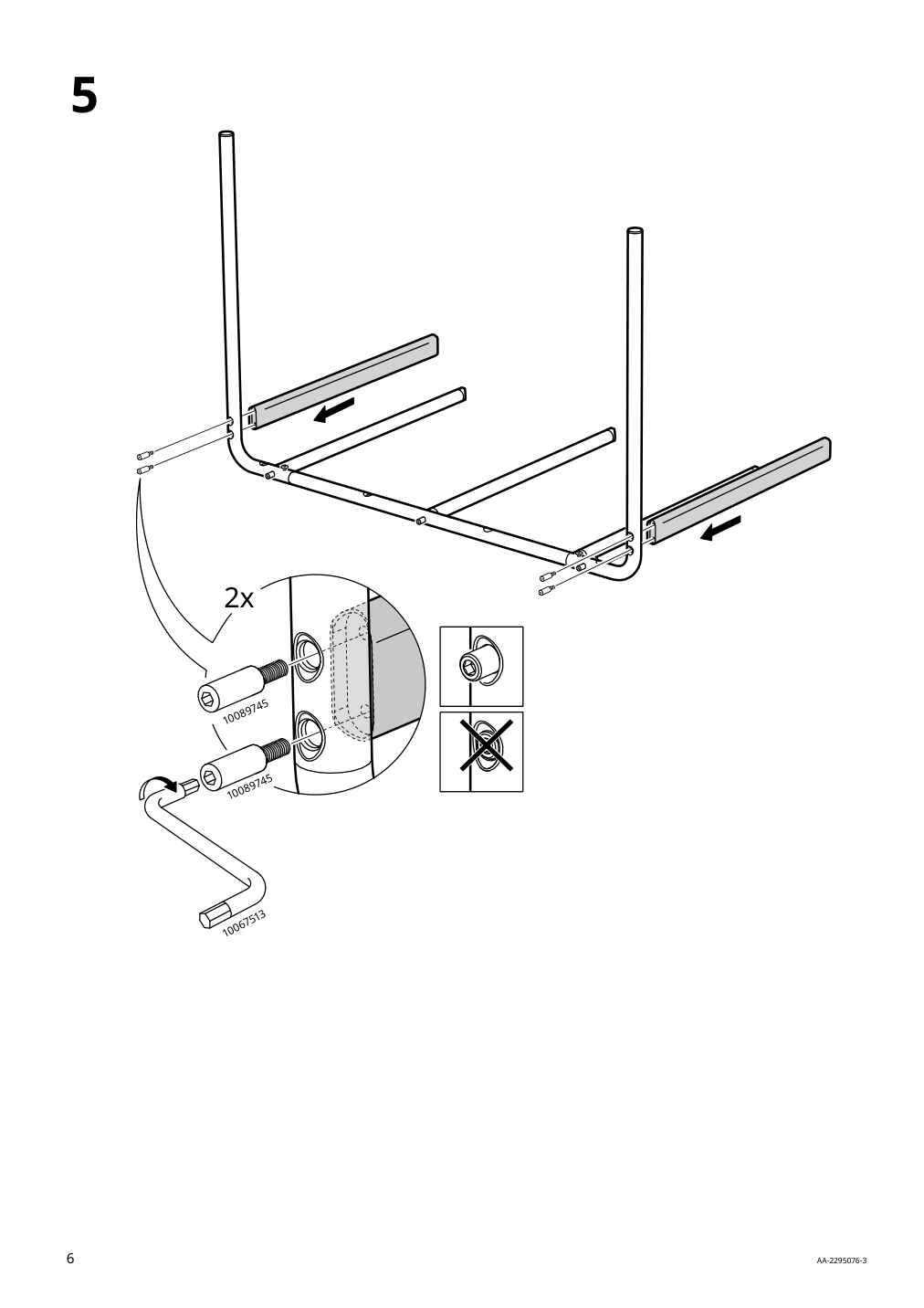 Assembly instructions for IKEA Grasala underframe for table top gray | Page 6 - IKEA GRÅSALA / GRÅSALA table and 4 chairs 694.840.43