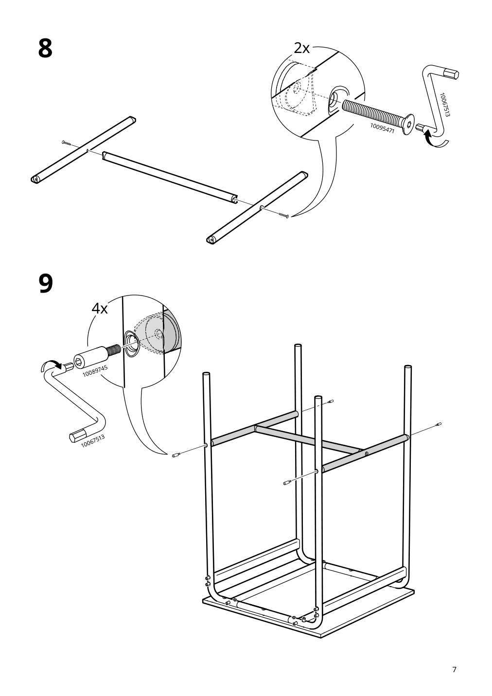 Assembly instructions for IKEA Grasala underframe for table top gray | Page 7 - IKEA GRÅSALA / GRÅSALA bar table and 2 bar stools 894.840.56