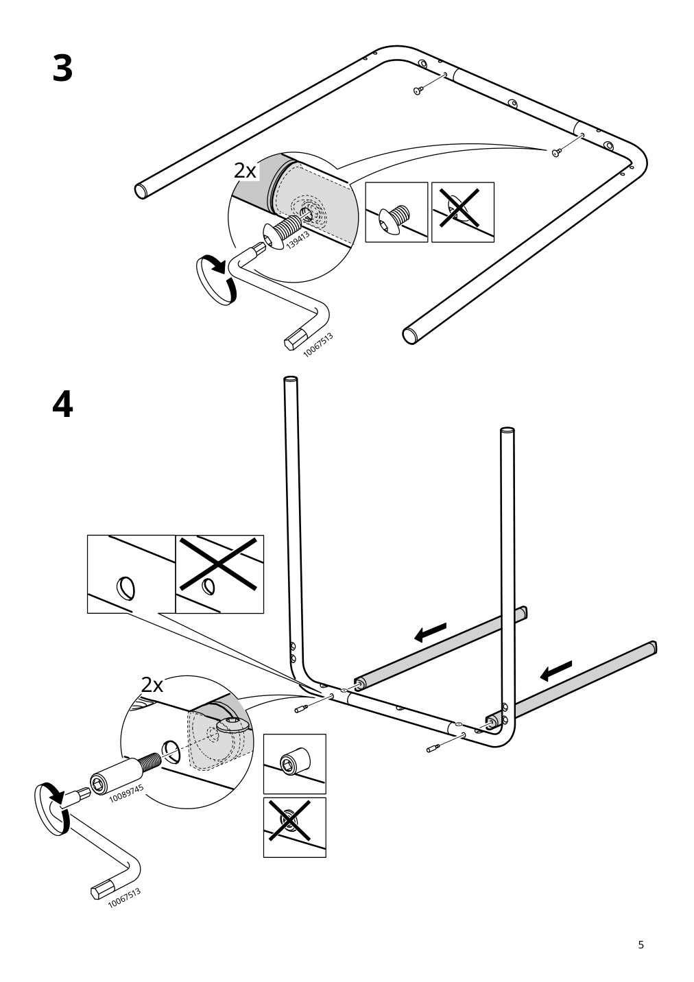 Assembly instructions for IKEA Grasala underframe for table top gray | Page 5 - IKEA GRÅSALA / ÖSTANÖ table and 2 chairs 195.513.89