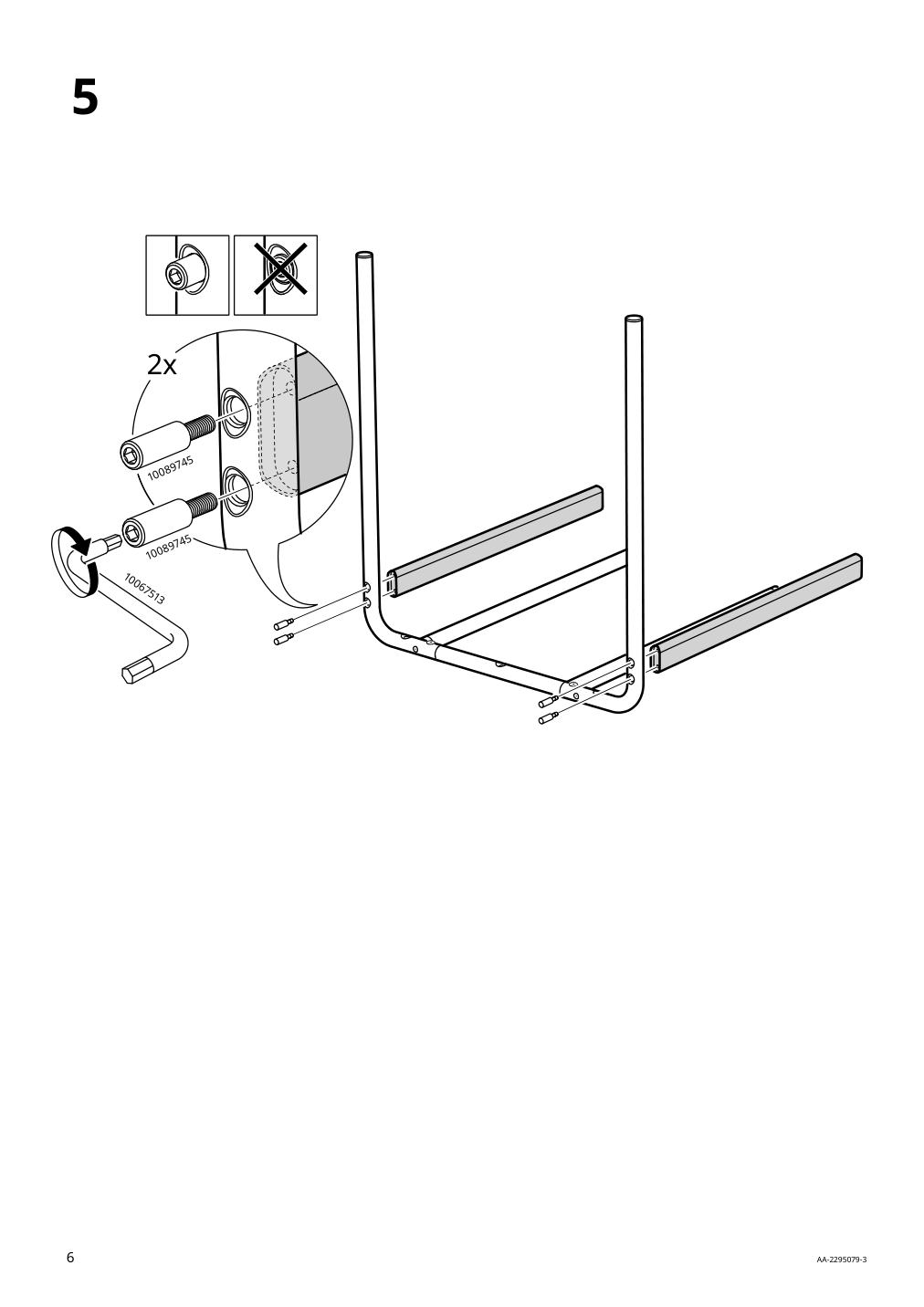 Assembly instructions for IKEA Grasala underframe for table top gray | Page 6 - IKEA GRÅSALA / ÖSTANÖ table and 2 chairs 195.513.89