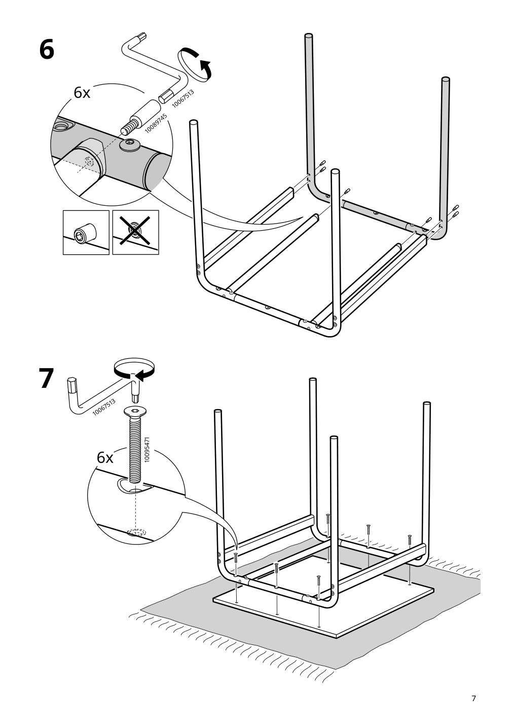 Assembly instructions for IKEA Grasala underframe for table top gray | Page 7 - IKEA GRÅSALA / ÖSTANÖ table and 2 chairs 195.513.89