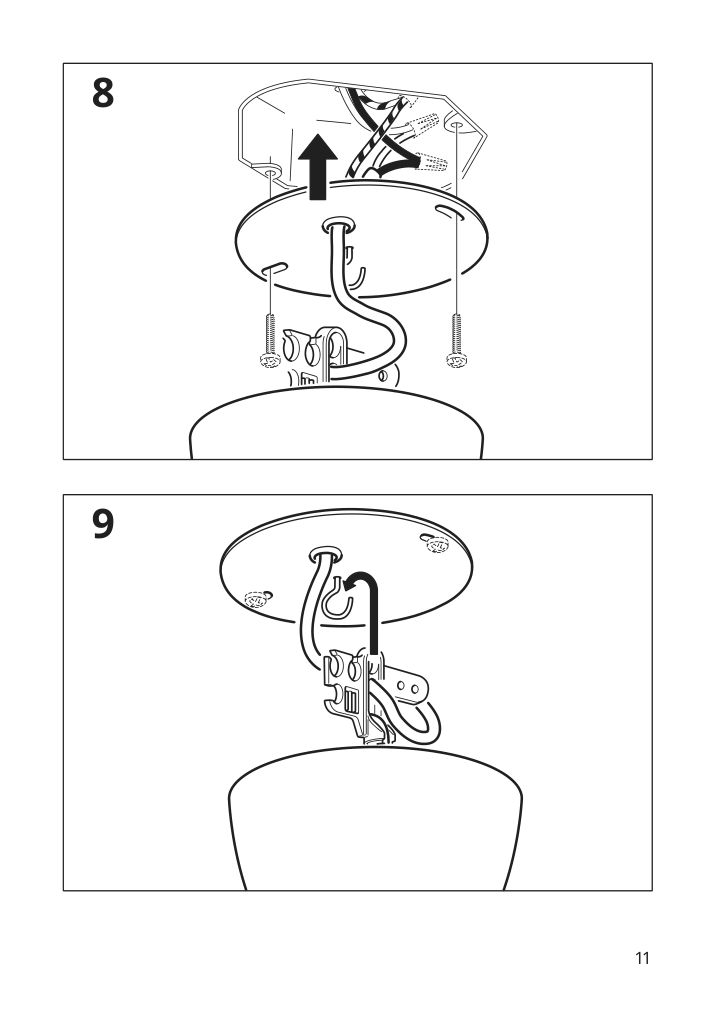 Assembly instructions for IKEA Gravacka cord set for bulb dark blue | Page 11 - IKEA GRÅVACKA / MOLNART pendant lamp with LED bulb 894.844.62