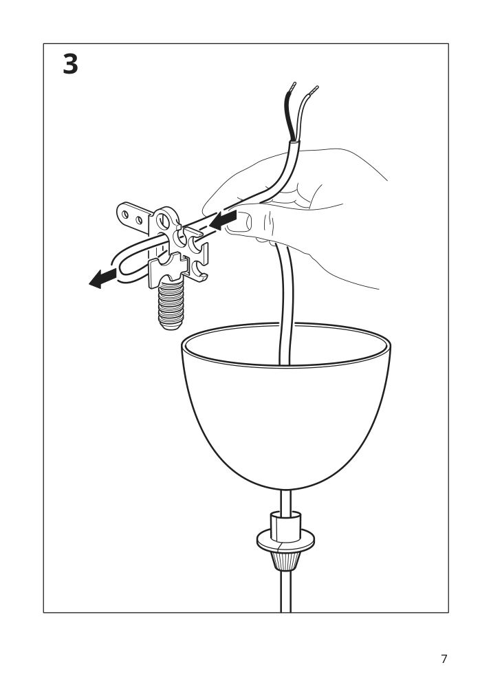 Assembly instructions for IKEA Gravacka cord set for bulb dark blue | Page 7 - IKEA GRÅVACKA / MOLNART pendant lamp with LED bulb 894.844.62