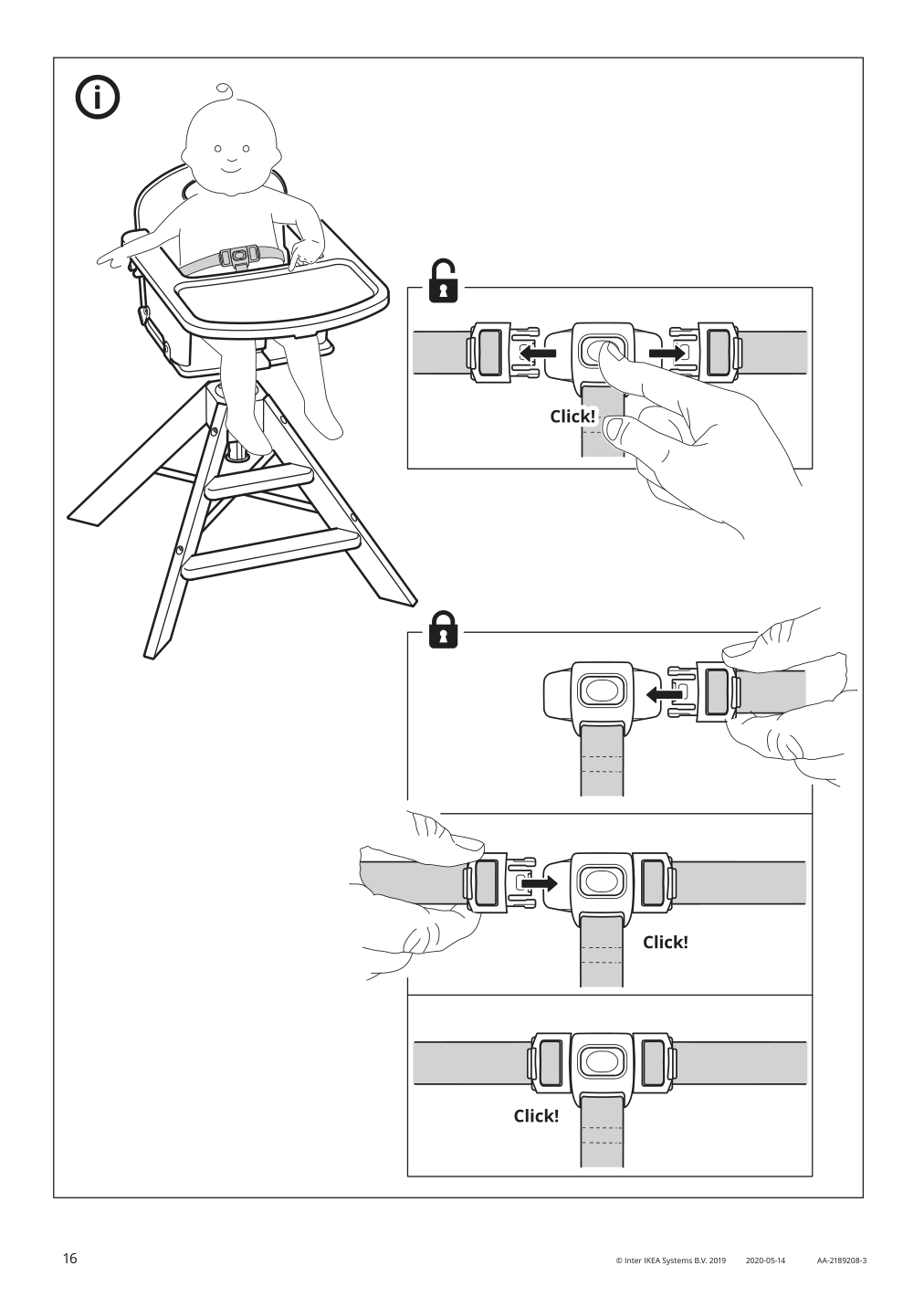 Assembly instructions for IKEA Graval junior highchair with tray | Page 16 - IKEA GRÅVAL junior/highchair with tray 504.103.54