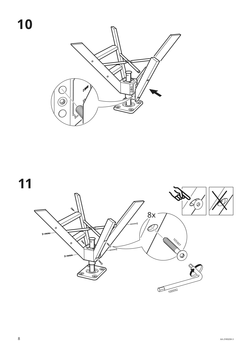 Assembly instructions for IKEA Graval junior highchair with tray | Page 8 - IKEA GRÅVAL junior/highchair with tray 504.103.54