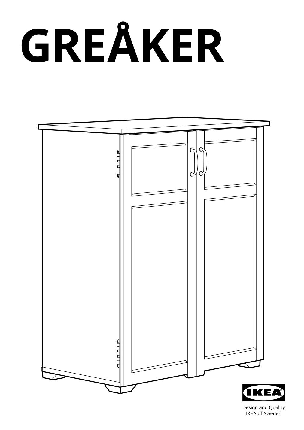 Assembly instructions for IKEA Greaker cabinet with drawers white | Page 1 - IKEA GREÅKER cabinet with drawers 505.010.71