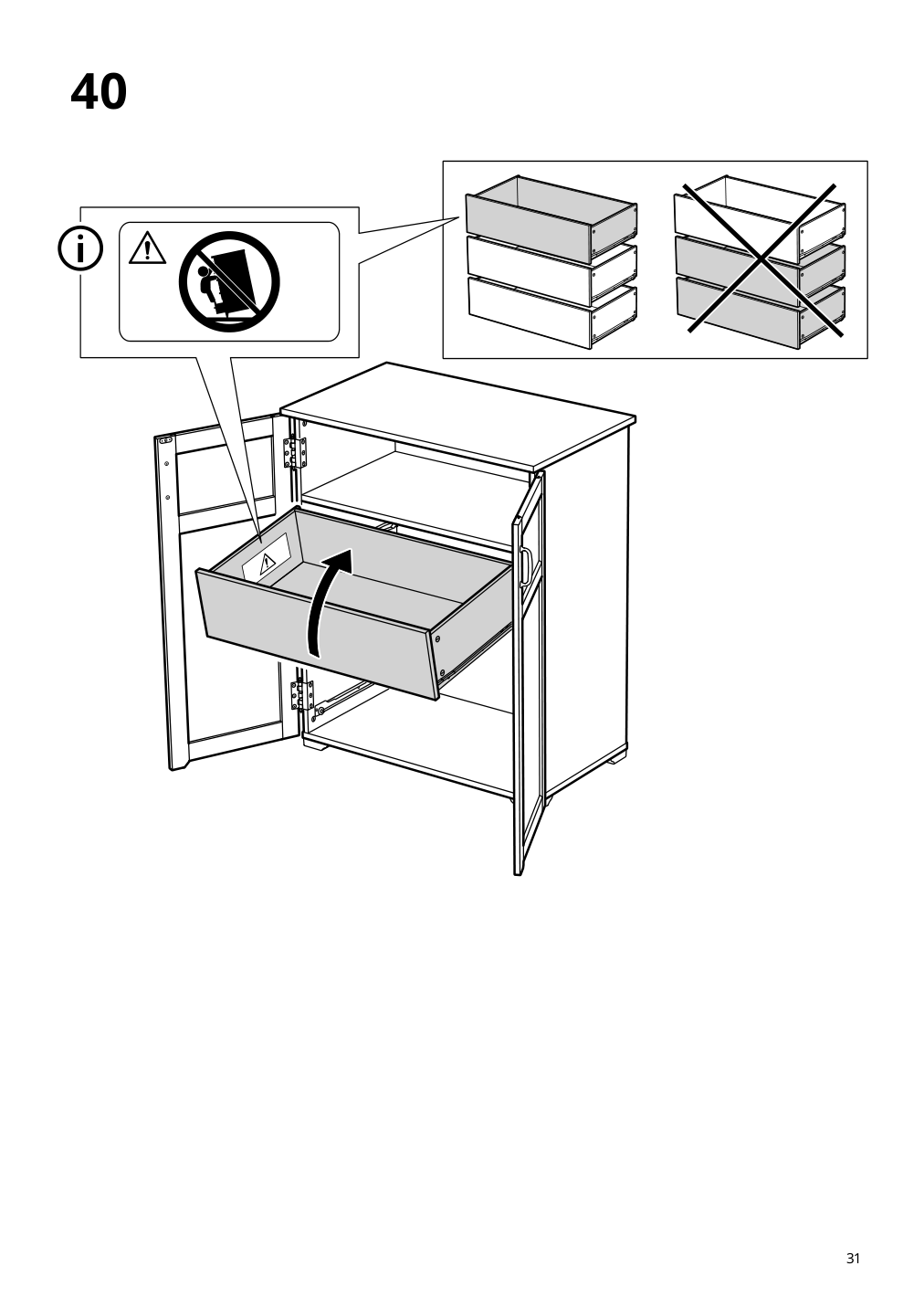 Assembly instructions for IKEA Greaker cabinet with drawers white | Page 31 - IKEA GREÅKER cabinet with drawers 505.010.71