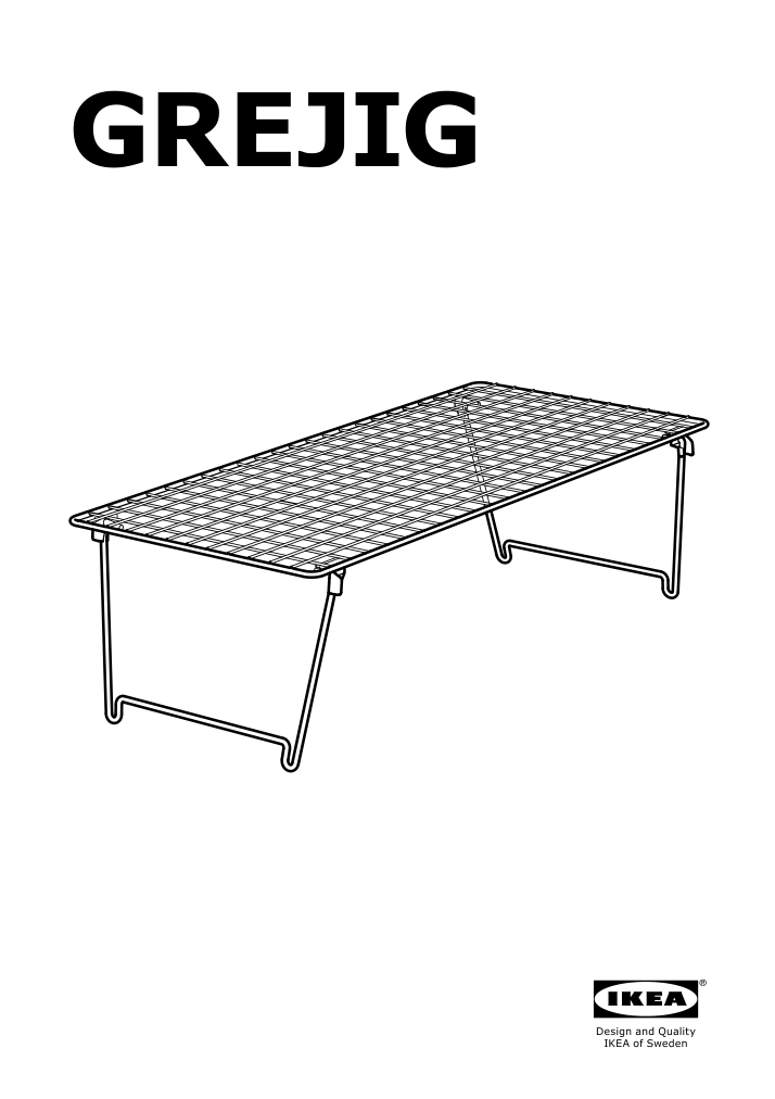 Assembly instructions for IKEA Grejig shoe rack gray green | Page 1 - IKEA GREJIG shoe rack 005.508.94