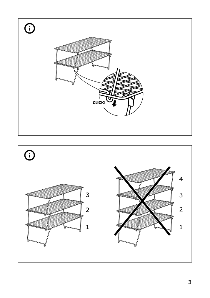 Assembly instructions for IKEA Grejig shoe rack gray green | Page 3 - IKEA GREJIG shoe rack 005.508.94