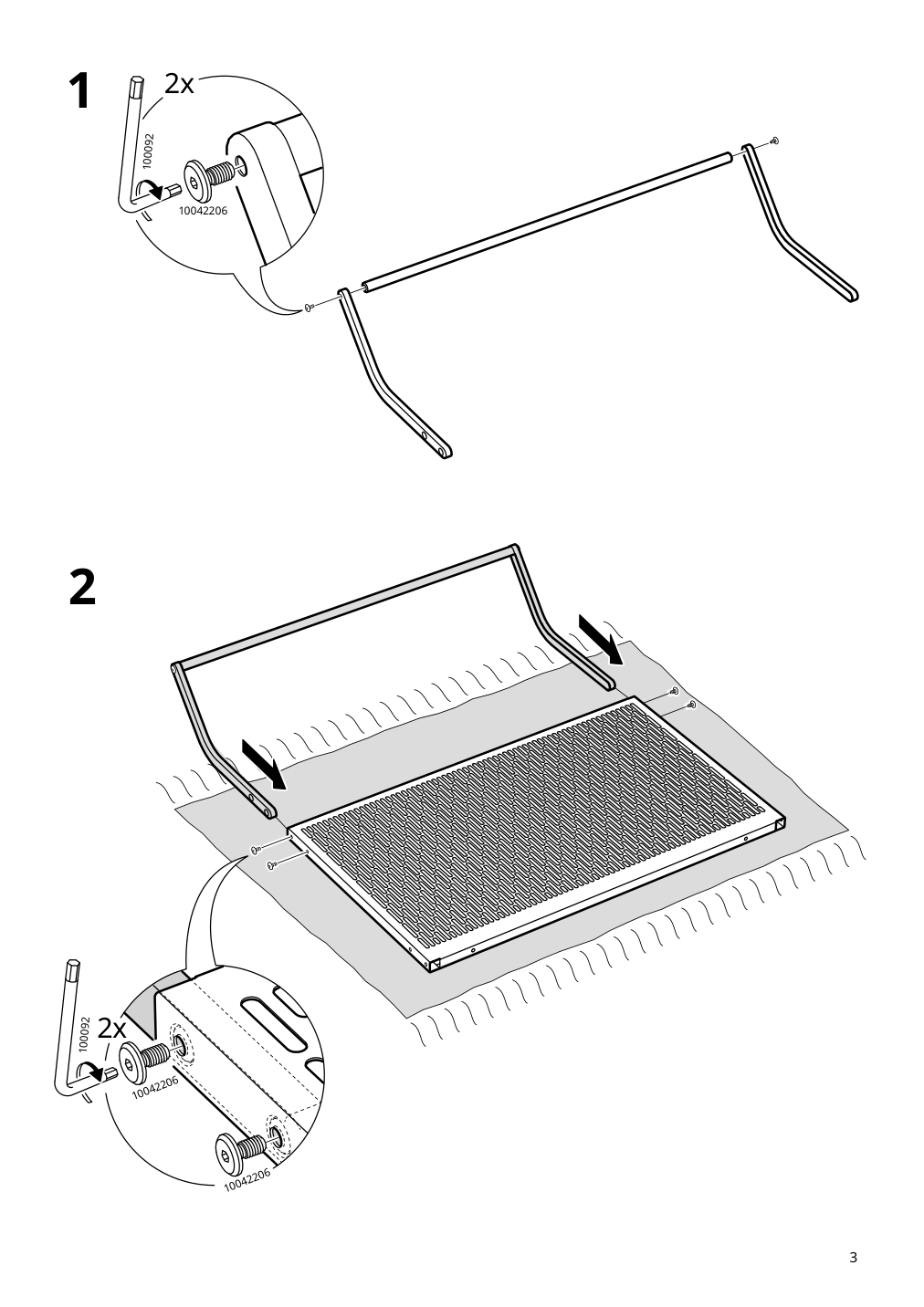 Assembly instructions for IKEA Grillskaer back panel for outdoor kitchen black | Page 3 - IKEA GRILLSKÄR back panel for outdoor kitchen 105.231.69