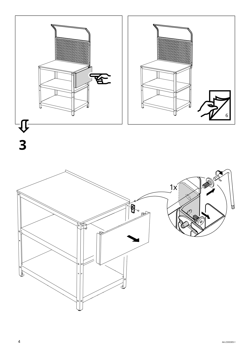 Assembly instructions for IKEA Grillskaer back panel for outdoor kitchen black | Page 4 - IKEA GRILLSKÄR back panel for outdoor kitchen 105.231.69