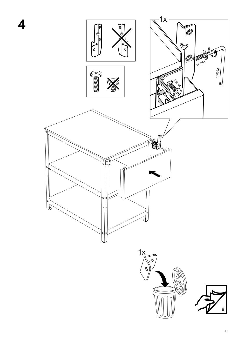 Assembly instructions for IKEA Grillskaer back panel for outdoor kitchen black | Page 5 - IKEA GRILLSKÄR back panel for outdoor kitchen 105.231.69