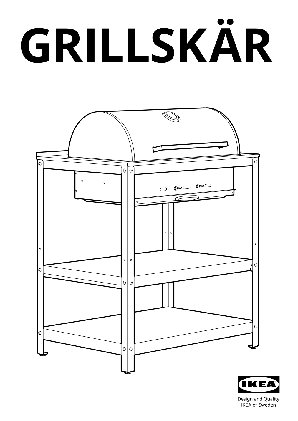 Assembly instructions for IKEA Grillskaer charcoal grill black stainless steel outdoor | Page 1 - IKEA GRILLSKÄR kitchen sink ut/chrcl bbq, outdoor 693.855.28