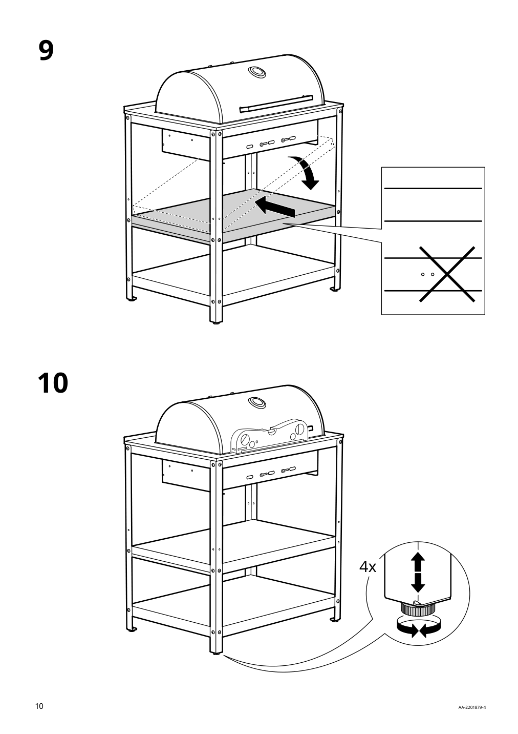 Assembly instructions for IKEA Grillskaer charcoal grill black stainless steel outdoor | Page 10 - IKEA GRILLSKÄR kitchen sink ut/chrcl bbq, outdoor 693.855.28