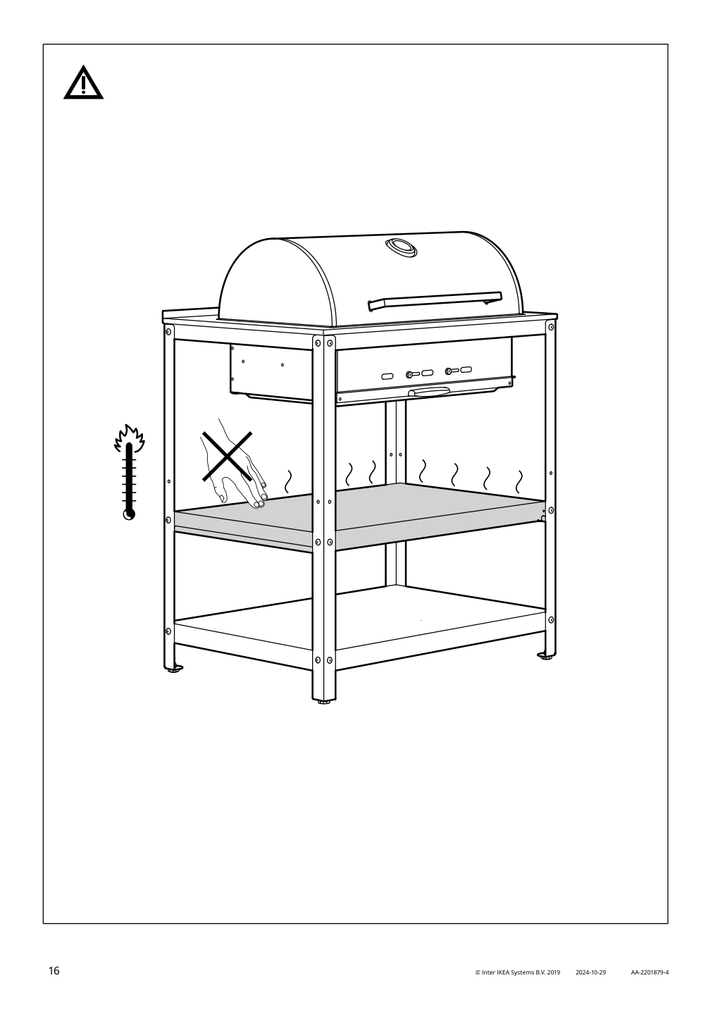 Assembly instructions for IKEA Grillskaer charcoal grill black stainless steel outdoor | Page 16 - IKEA GRILLSKÄR charcoal grill w kitchen island 994.952.38