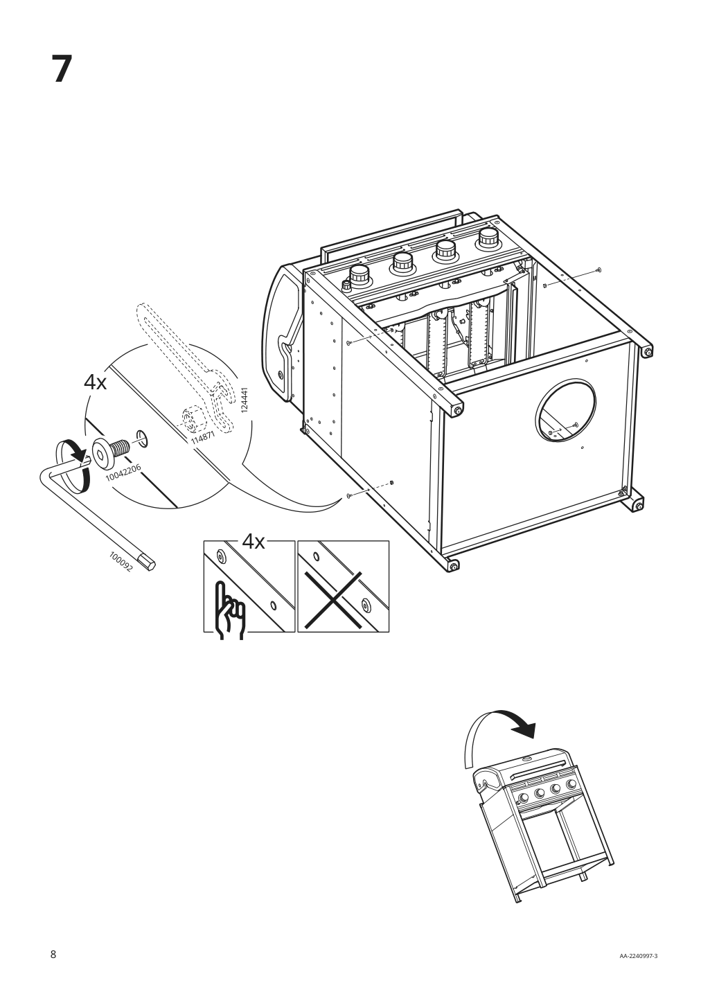 Assembly instructions for IKEA Grillskaer gas grill black stainless steel outdoor | Page 8 - IKEA GRILLSKÄR outdoor kitchen 394.185.73