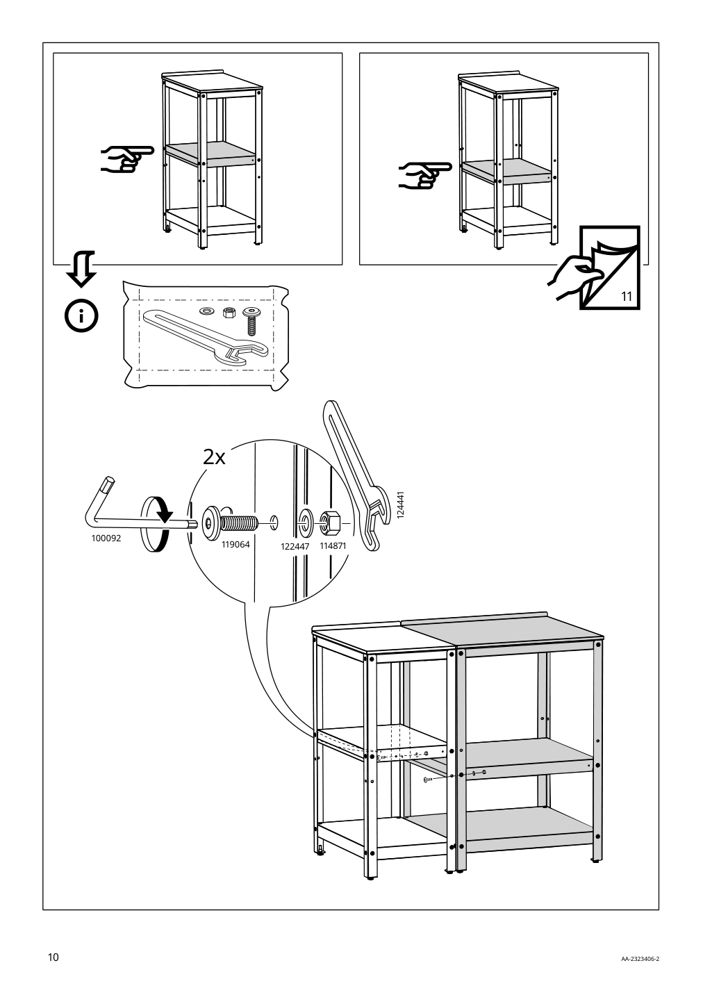 Assembly instructions for IKEA Grillskaer kitchen island black stainless steel outdoor | Page 10 - IKEA GRILLSKÄR kitchen island 405.231.77