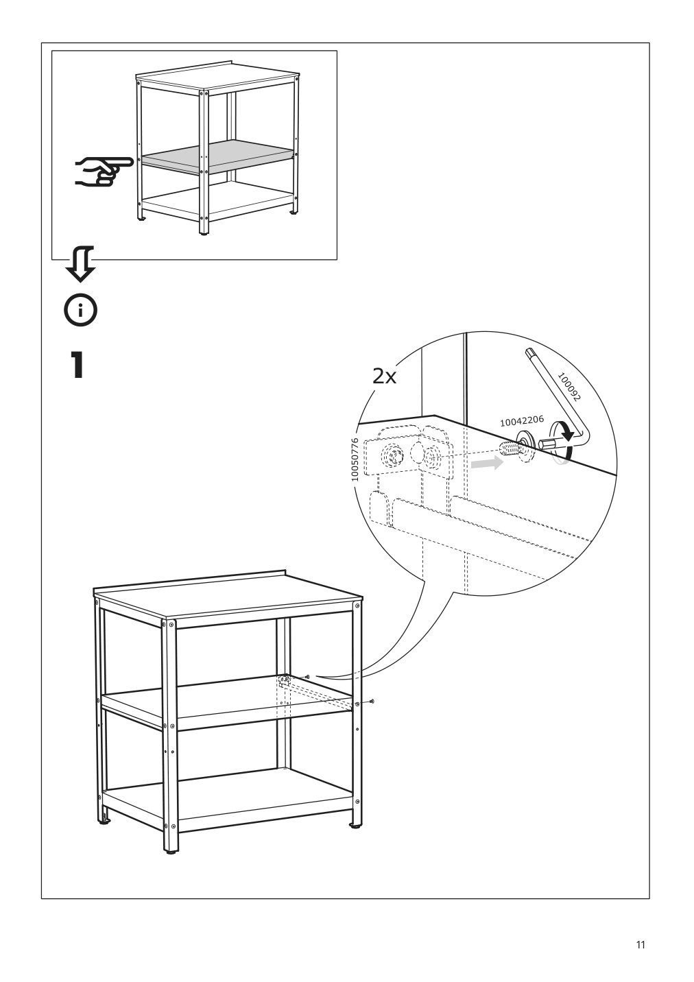 Assembly instructions for IKEA Grillskaer kitchen island shelf unit black stainless steel outdoor | Page 11 - IKEA GRILLSKÄR kitchen island shelf unit 293.901.07