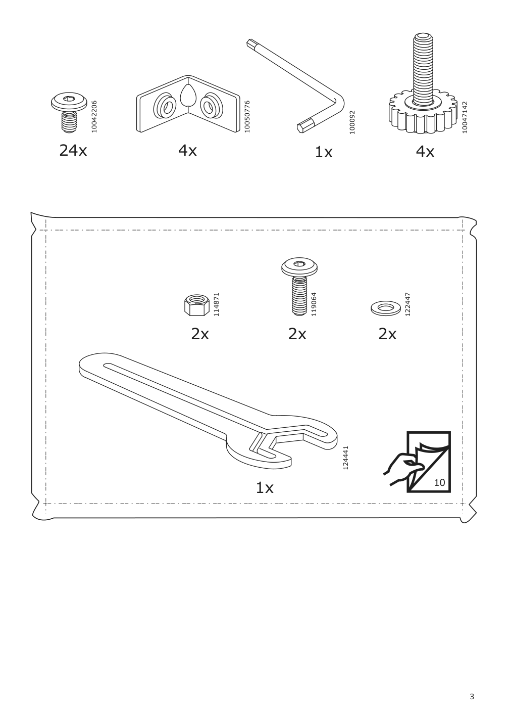 Assembly instructions for IKEA Grillskaer kitchen island shelf unit black stainless steel outdoor | Page 3 - IKEA GRILLSKÄR kitchen island w back panel 794.952.44