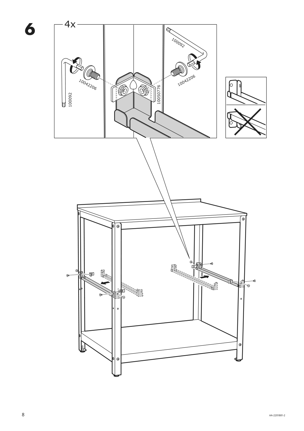 Assembly instructions for IKEA Grillskaer kitchen island shelf unit black stainless steel outdoor | Page 8 - IKEA GRILLSKÄR kitchen island shelf unit 504.714.46