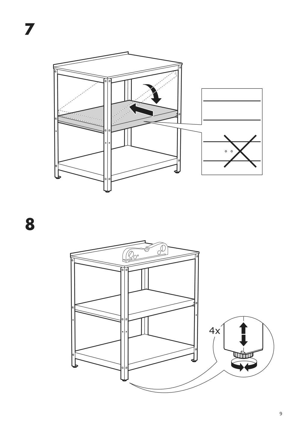 Assembly instructions for IKEA Grillskaer kitchen island shelf unit black stainless steel outdoor | Page 9 - IKEA GRILLSKÄR kitchen island shelf unit 504.714.46