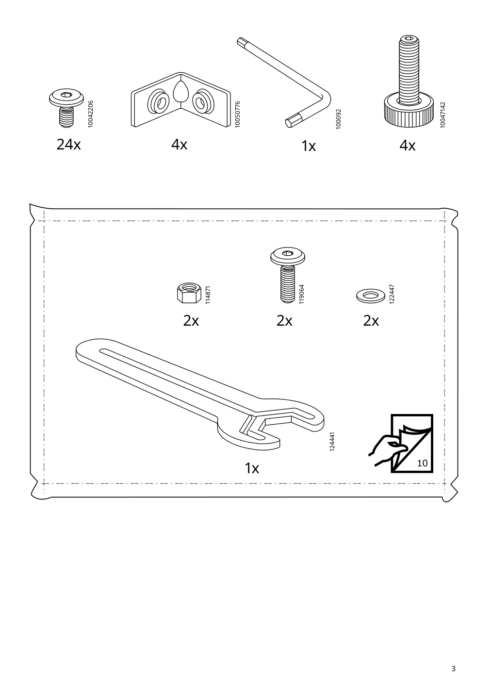 Assembly instructions for IKEA Grillskaer kitchen island shelf unit black stainless steel outdoor | Page 3 - IKEA GRILLSKÄR outdoor kitchen 394.222.64