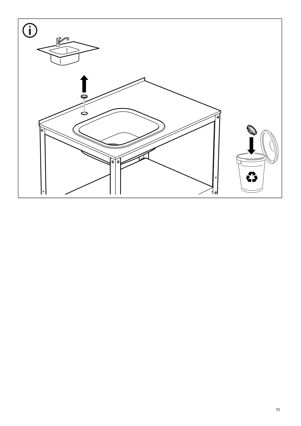 Assembly instructions for IKEA Grillskaer sink unit black stainless steel outdoor | Page 11 - IKEA GRILLSKÄR sink unit 304.896.64