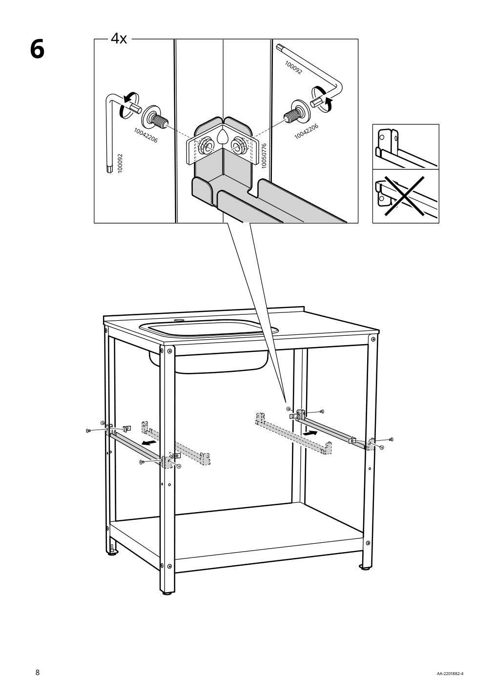 Assembly instructions for IKEA Grillskaer sink unit black stainless steel outdoor | Page 8 - IKEA GRILLSKÄR outdoor kitchen 494.185.39