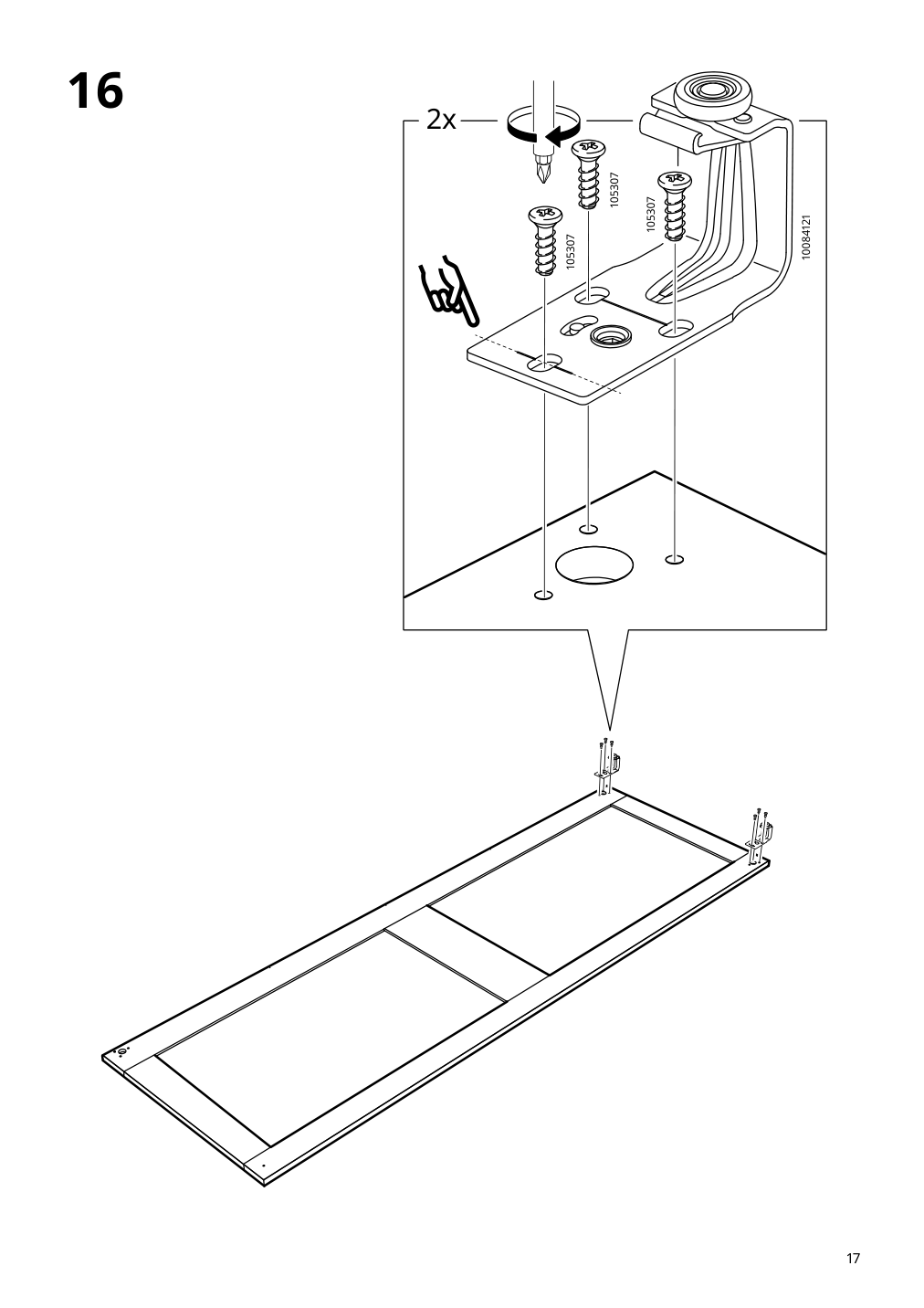 Assembly instructions for IKEA Grimo pair of sliding doors white | Page 17 - IKEA PAX / GRIMO wardrobe 394.297.79