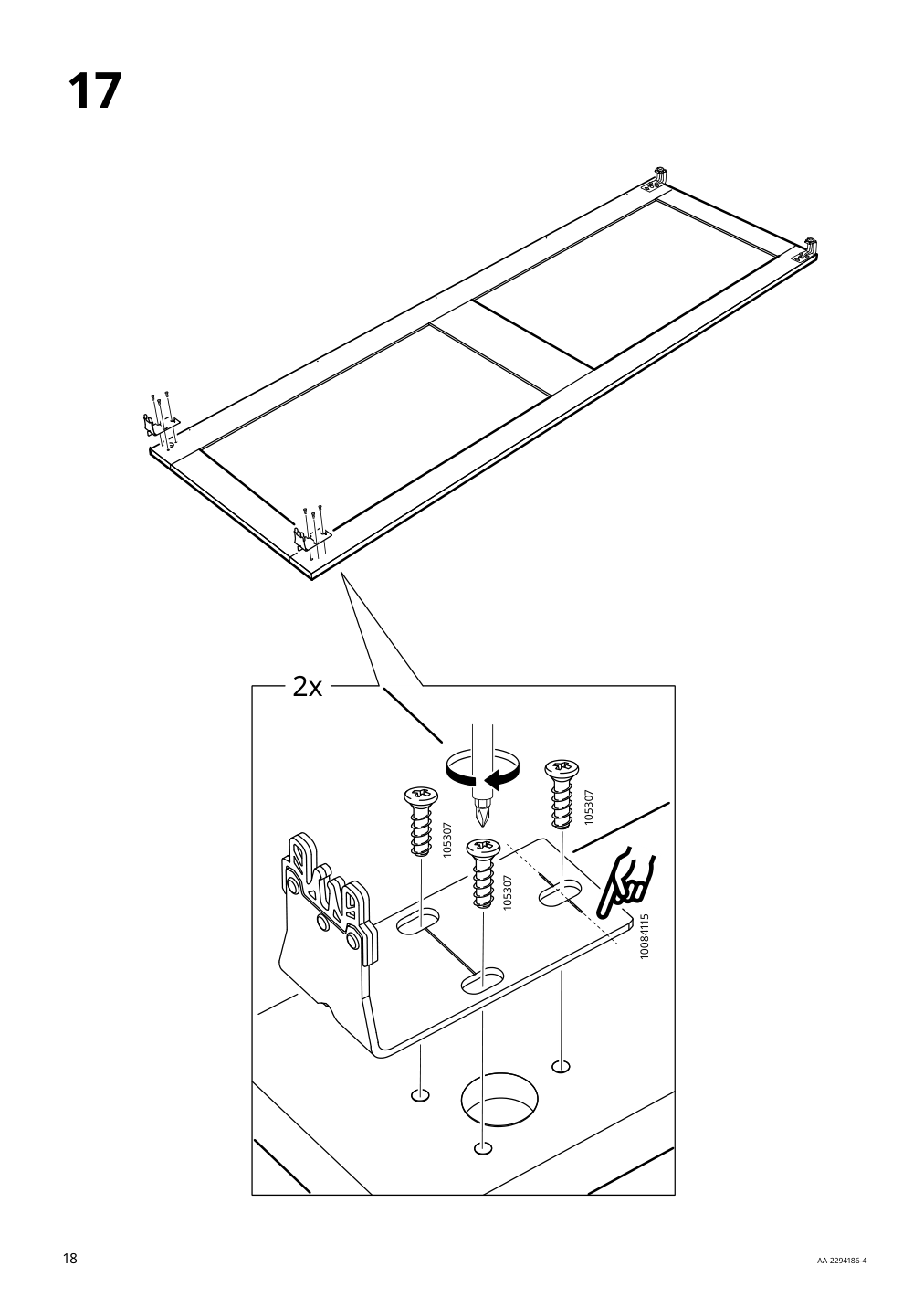 Assembly instructions for IKEA Grimo pair of sliding doors white | Page 18 - IKEA PAX / GRIMO wardrobe 394.297.79