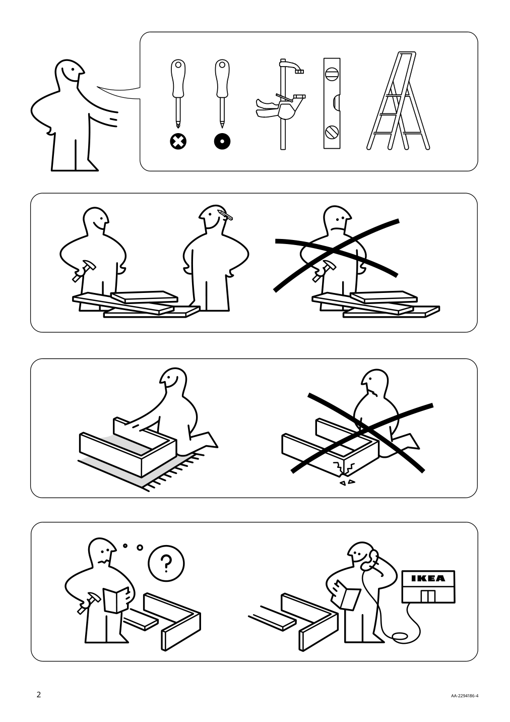 Assembly instructions for IKEA Grimo pair of sliding doors white | Page 2 - IKEA PAX / GRIMO wardrobe 394.297.79