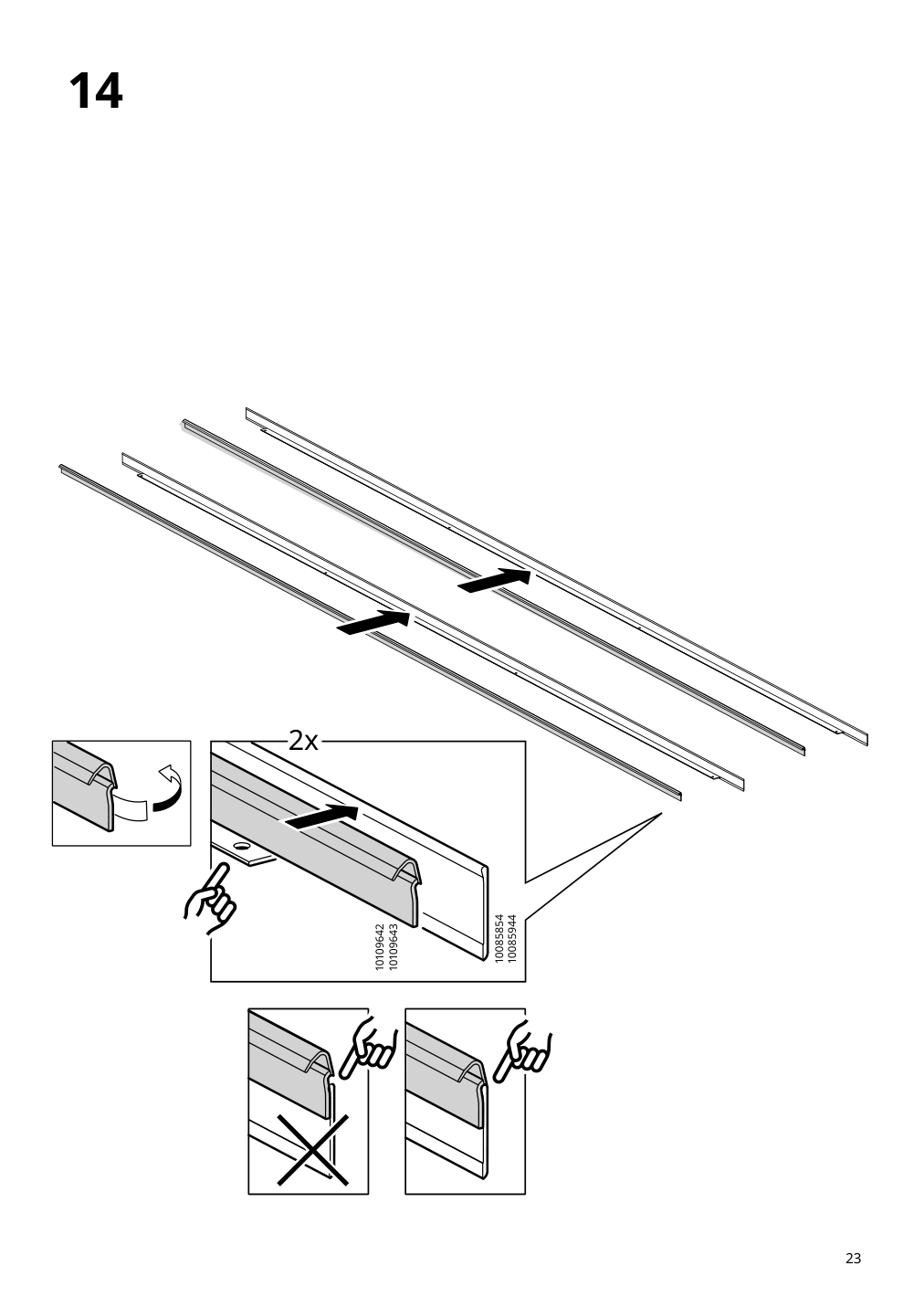 Assembly instructions for IKEA Grimo pair of sliding doors white | Page 23 - IKEA PAX / GRIMO wardrobe 394.297.79