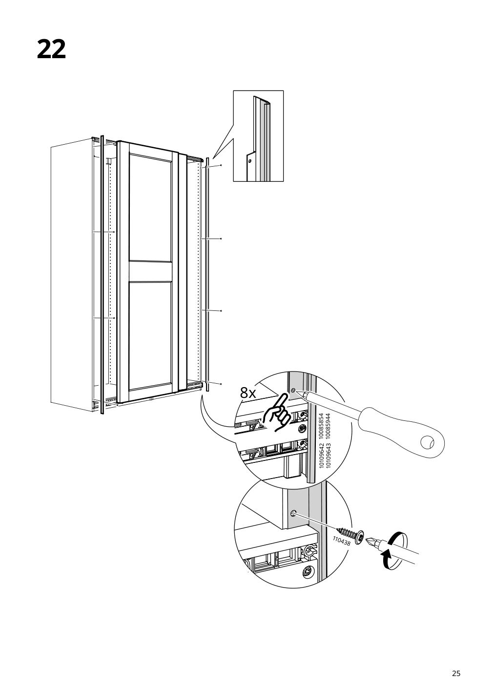 Assembly instructions for IKEA Grimo pair of sliding doors white | Page 25 - IKEA PAX / GRIMO wardrobe 394.297.79